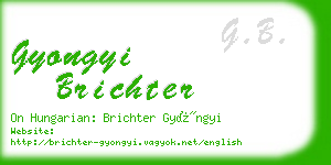 gyongyi brichter business card